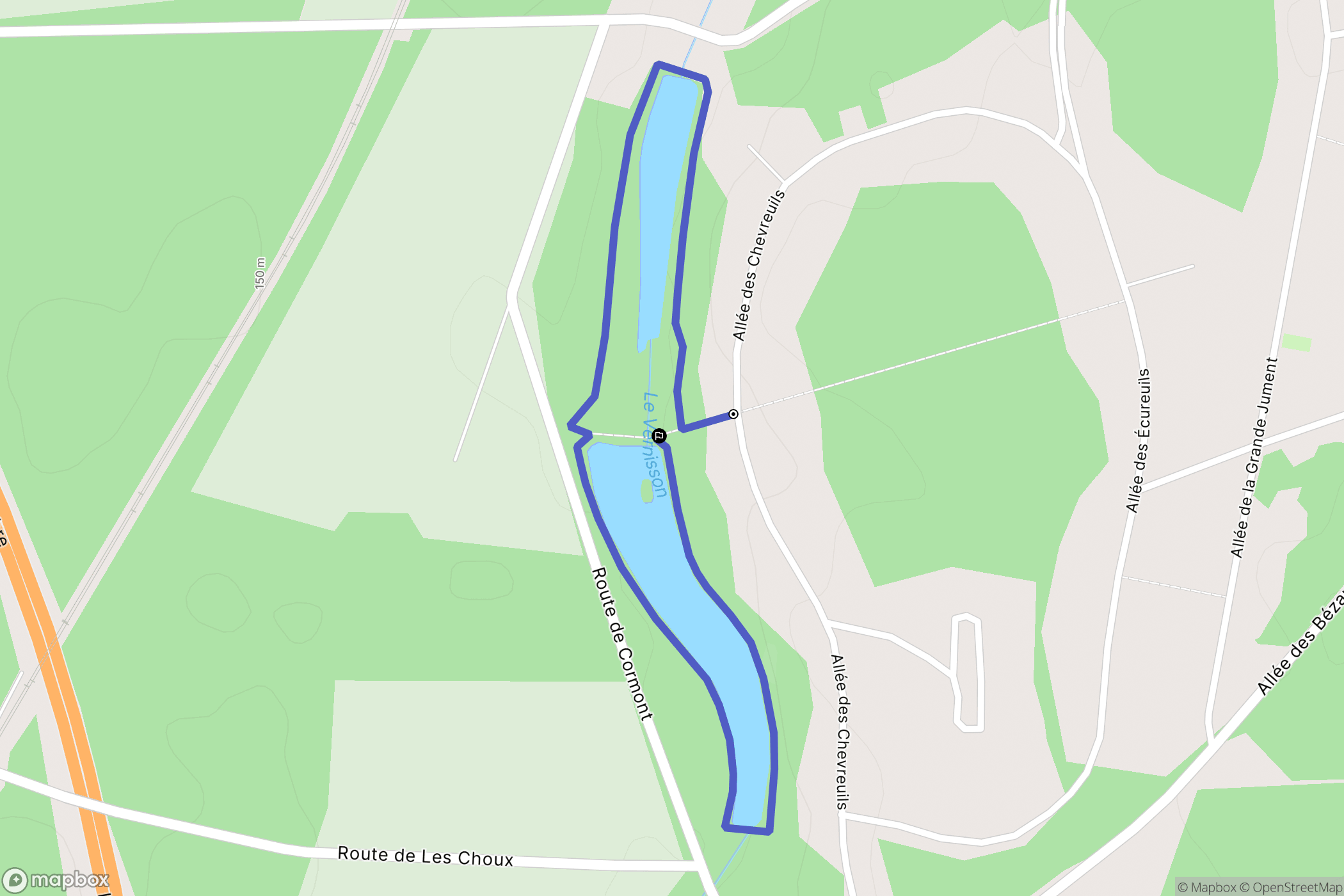 Boismorand : carte du parcours de randonnée - France