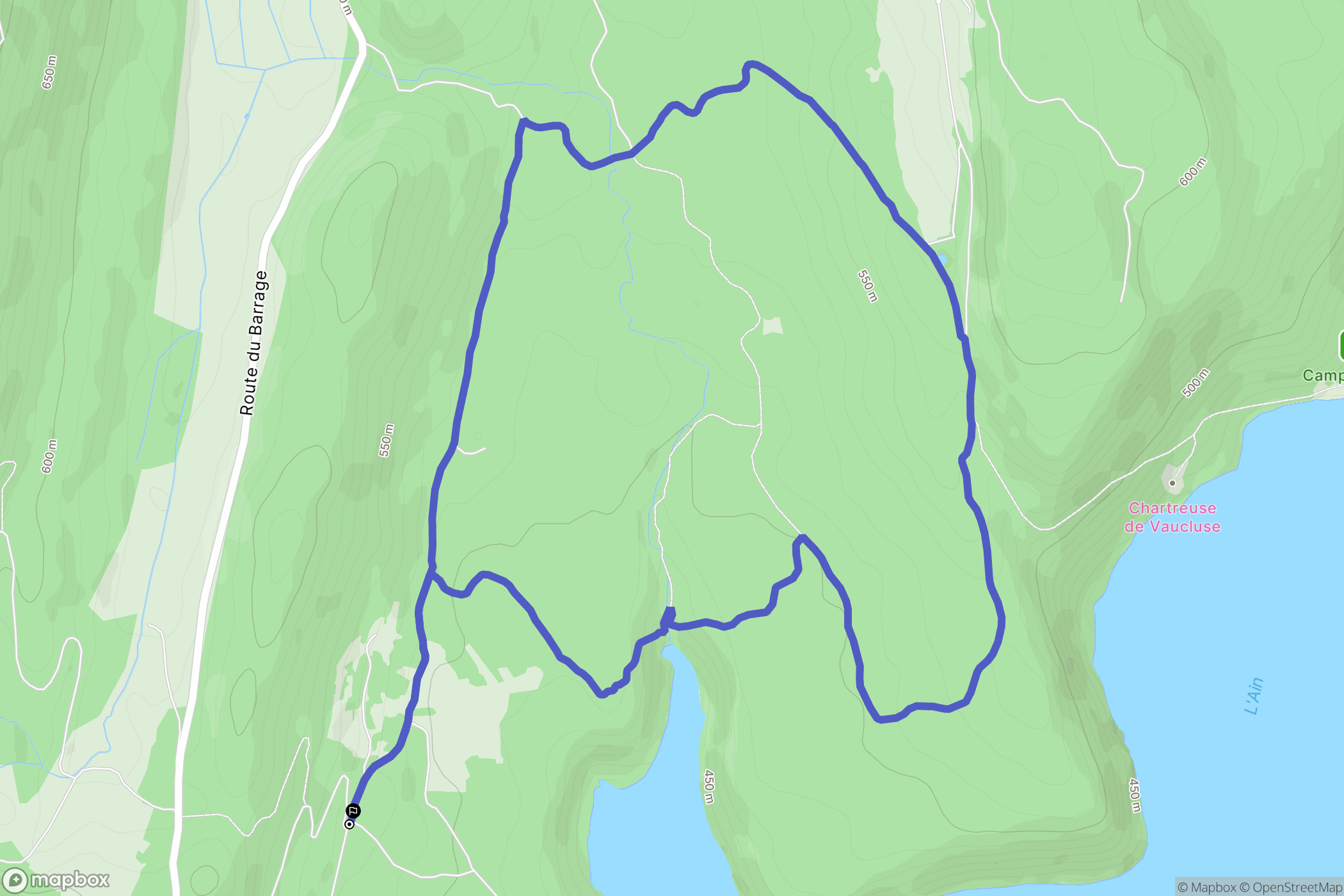 Cernon : carte du parcours de randonnée - France