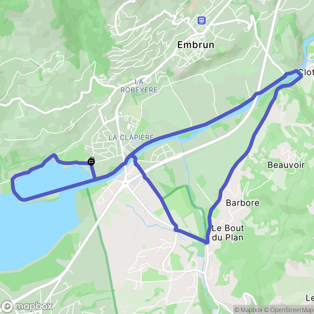Embrun : carte du parcours de randonnée - France