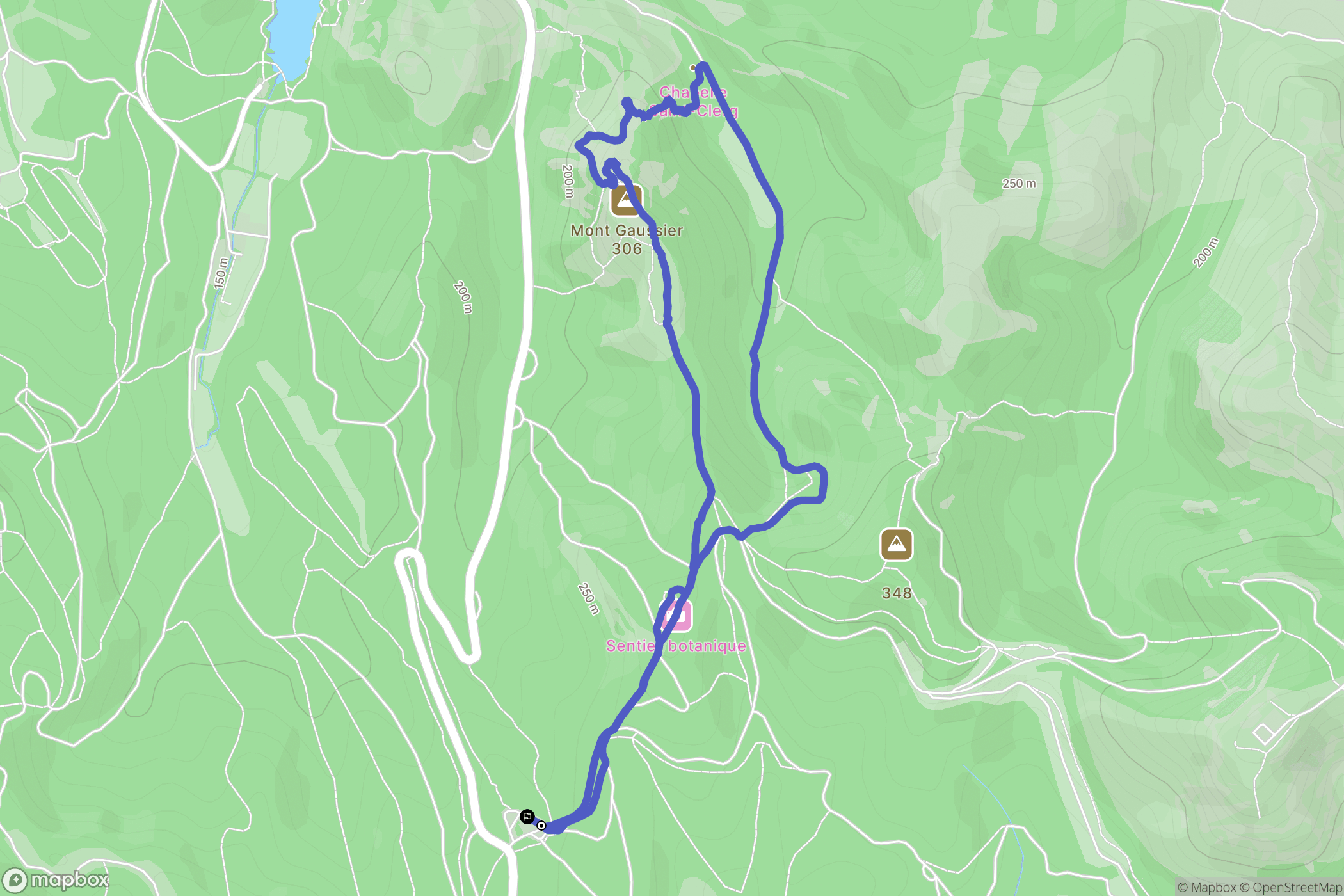 Saint-Rémy-de-Provence : carte du parcours de randonnée - France