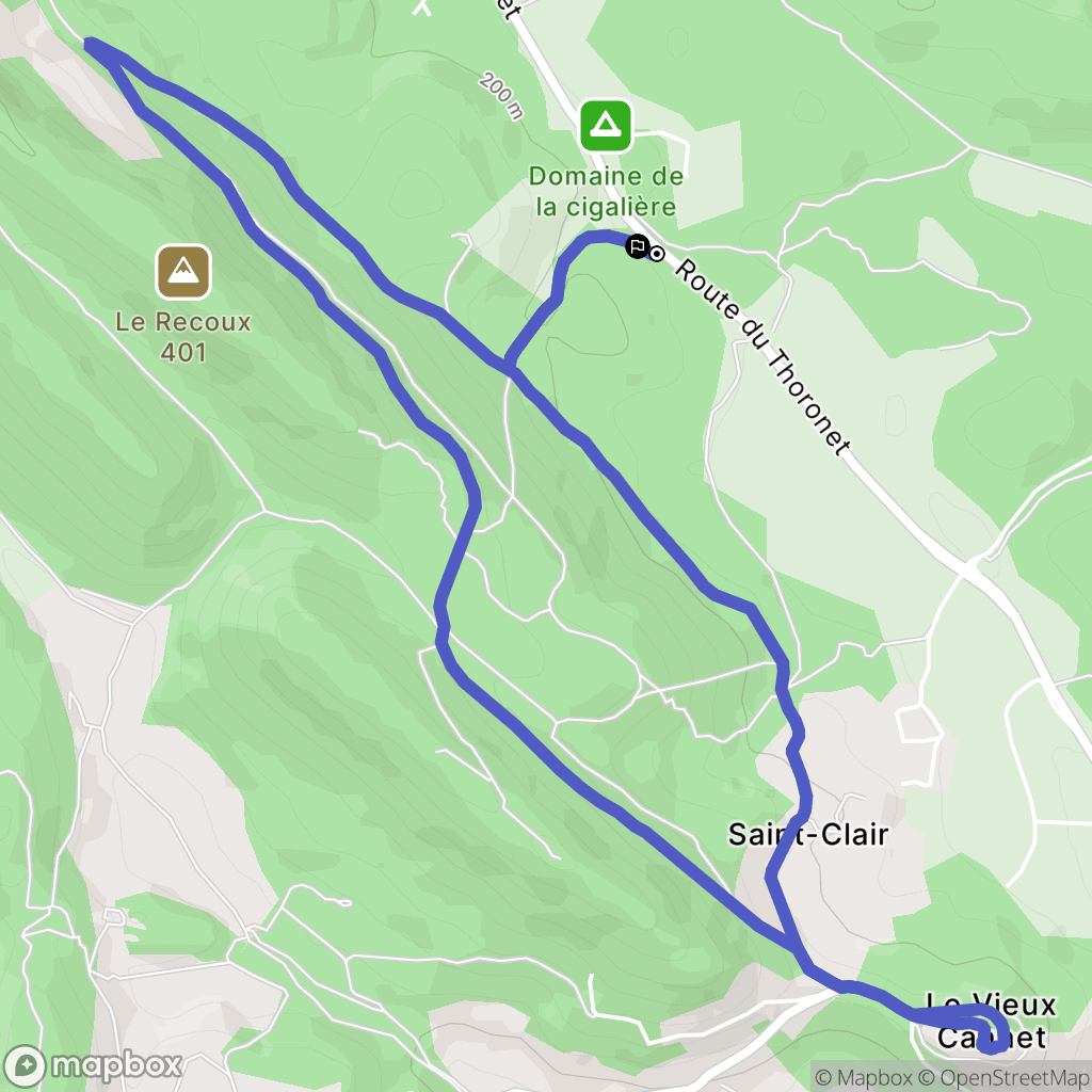 Le Cannet-des-Maures : carte du parcours de randonnée - France