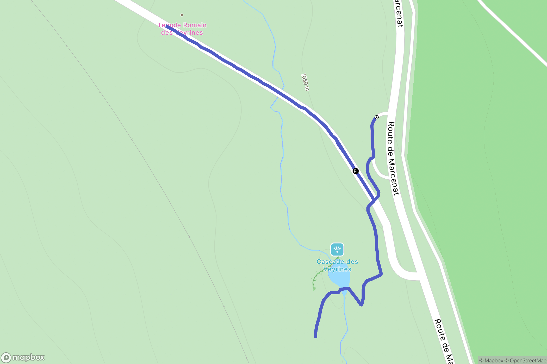 Landeyrat : carte du parcours de randonnée - France