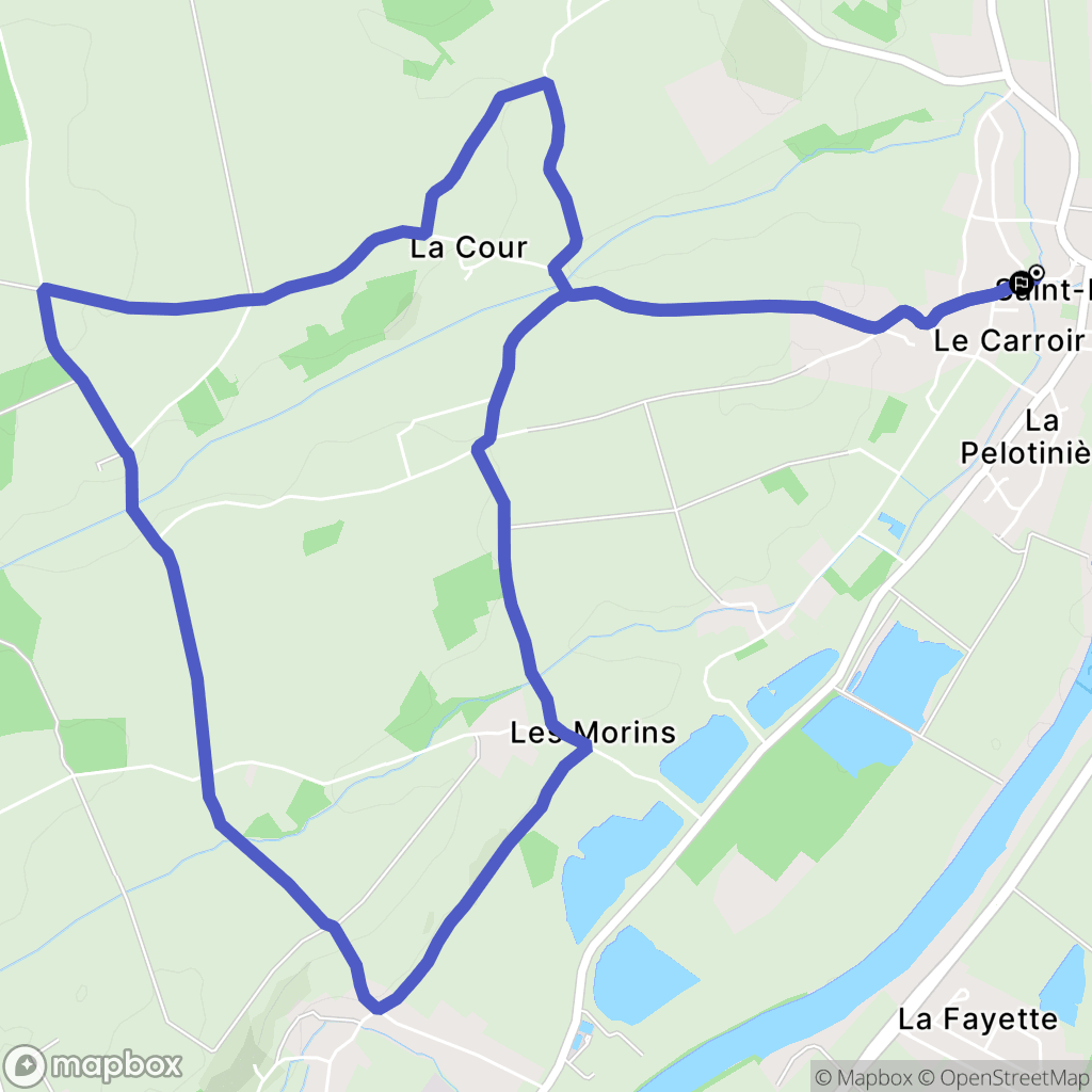 Dangé-Saint-Romain : carte du parcours de randonnée - France