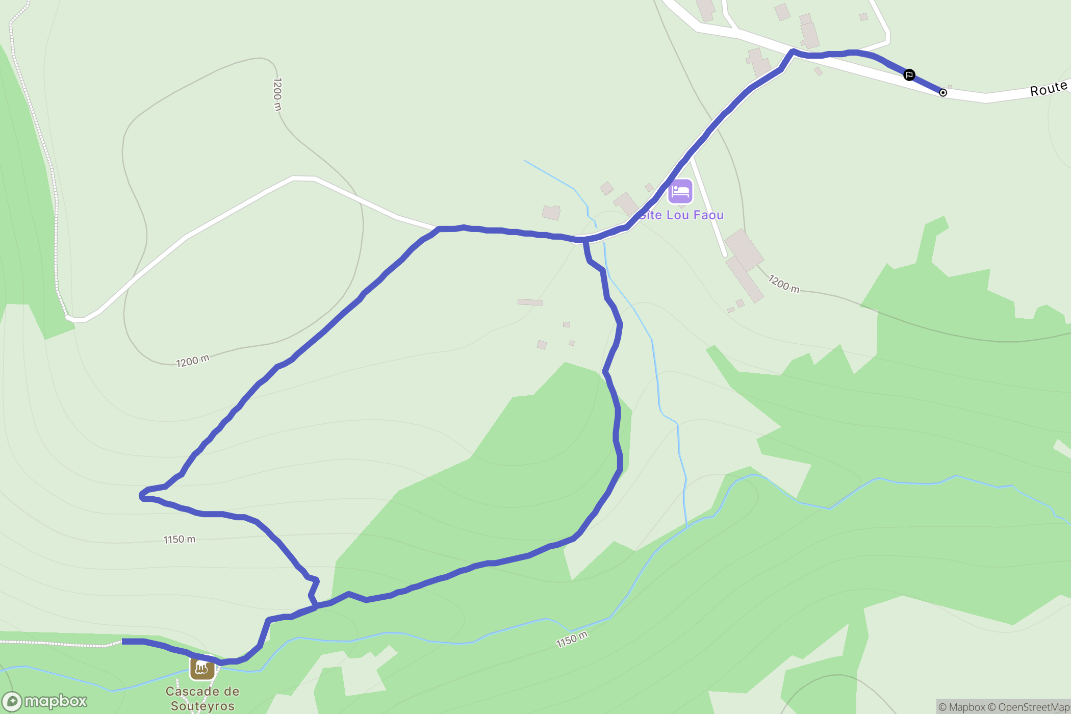 Saint-Front : carte du parcours de randonnée - France