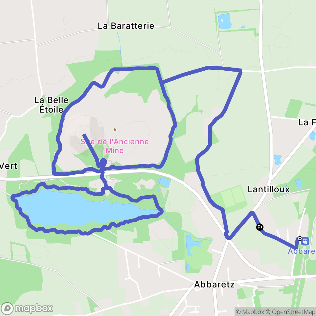 Abbaretz : carte du parcours de randonnée - France