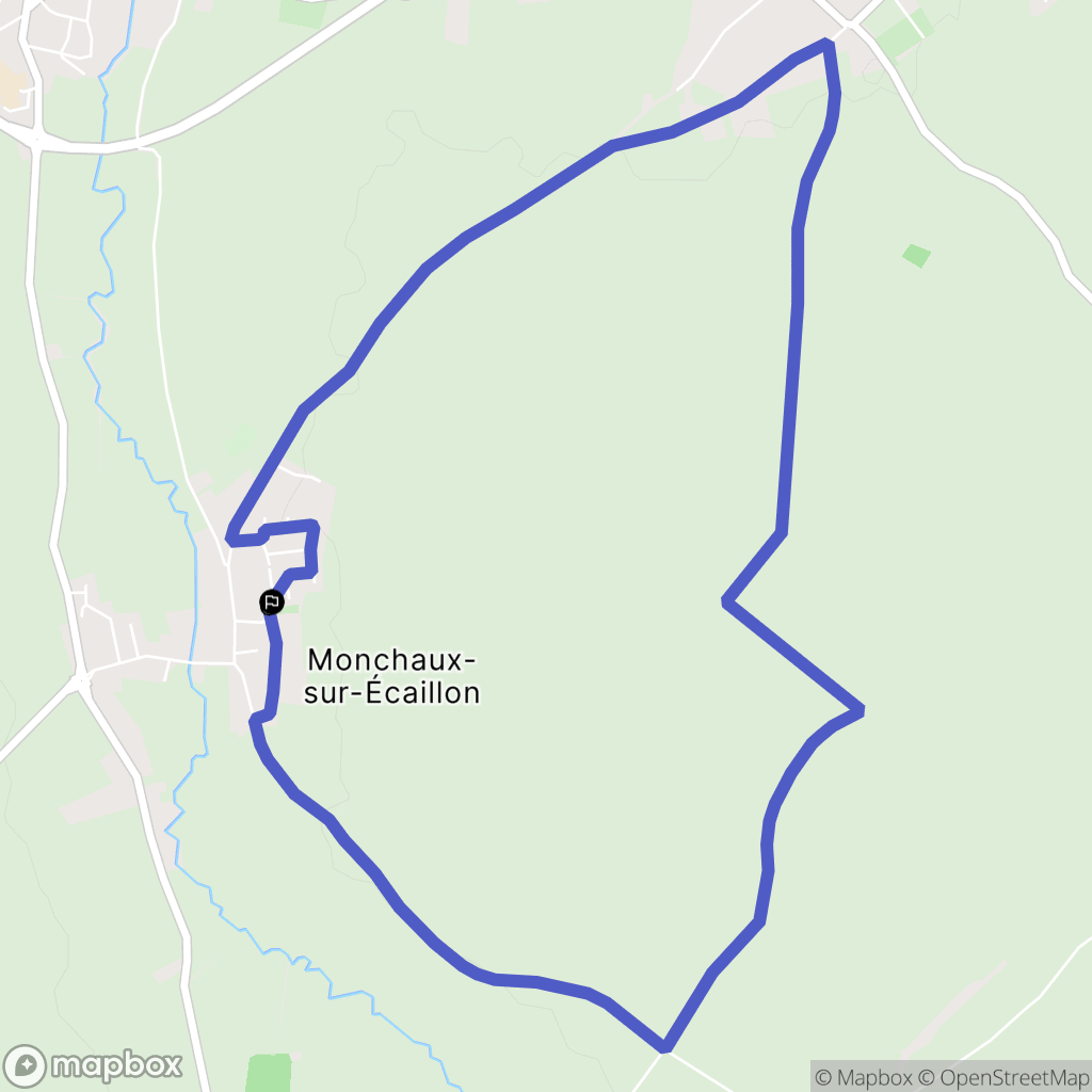 Monchaux-sur-Écaillon : carte du parcours de randonnée - France
