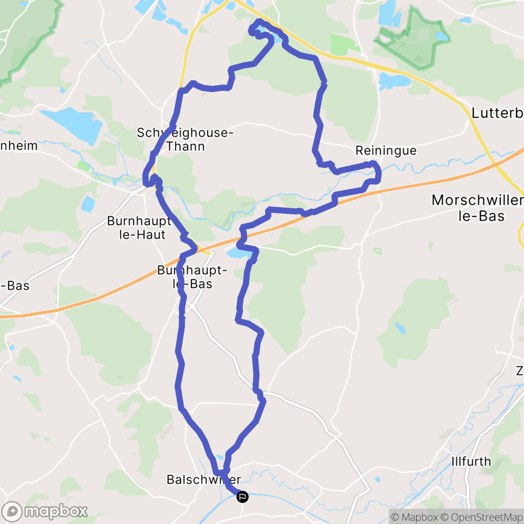 Eglingen : carte du parcours de randonnée - France
