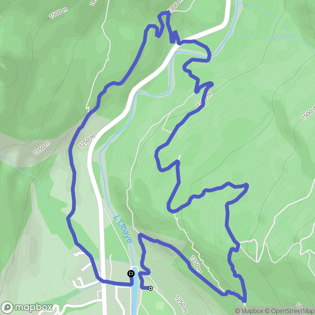 Jausiers : carte du parcours de randonnée - France