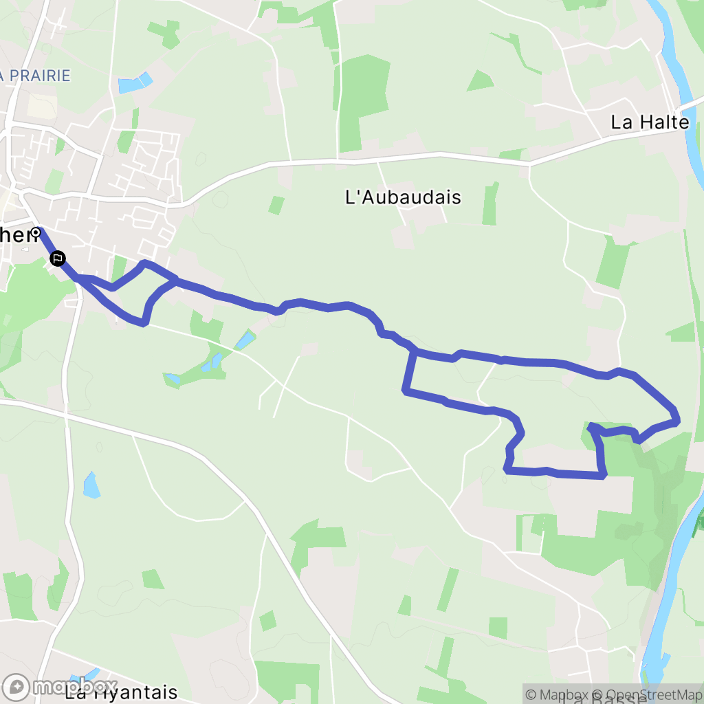 Guichen : carte du parcours de randonnée - France
