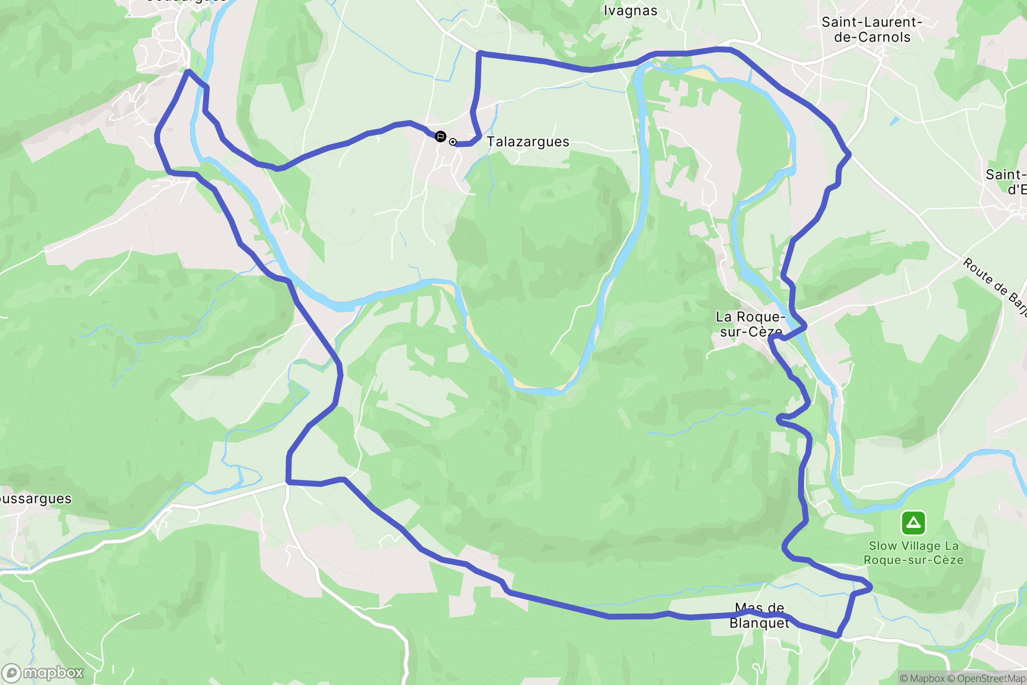 Cornillon : carte du parcours de randonnée - France