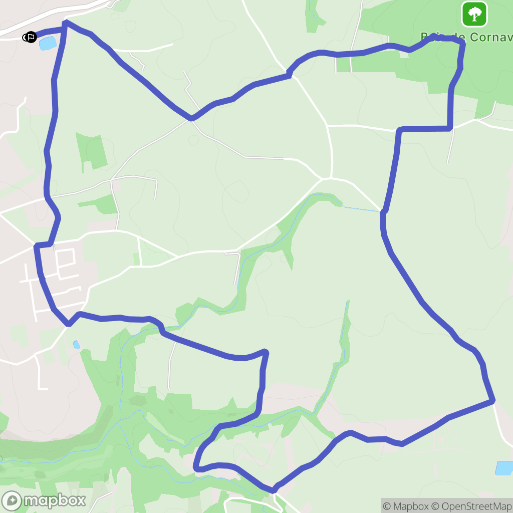 Communay : carte du parcours de randonnée - France