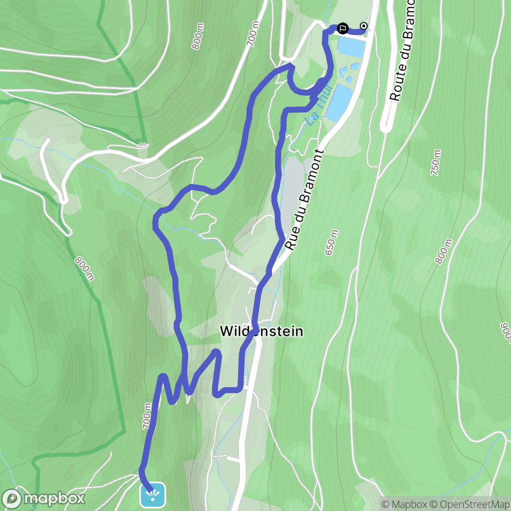Wildenstein : carte du parcours de randonnée - France