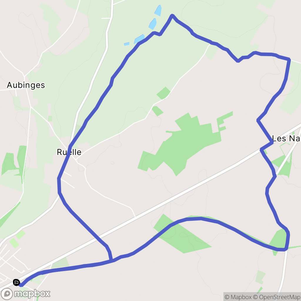 Les Aix-d'Angillon : carte du parcours de randonnée - France