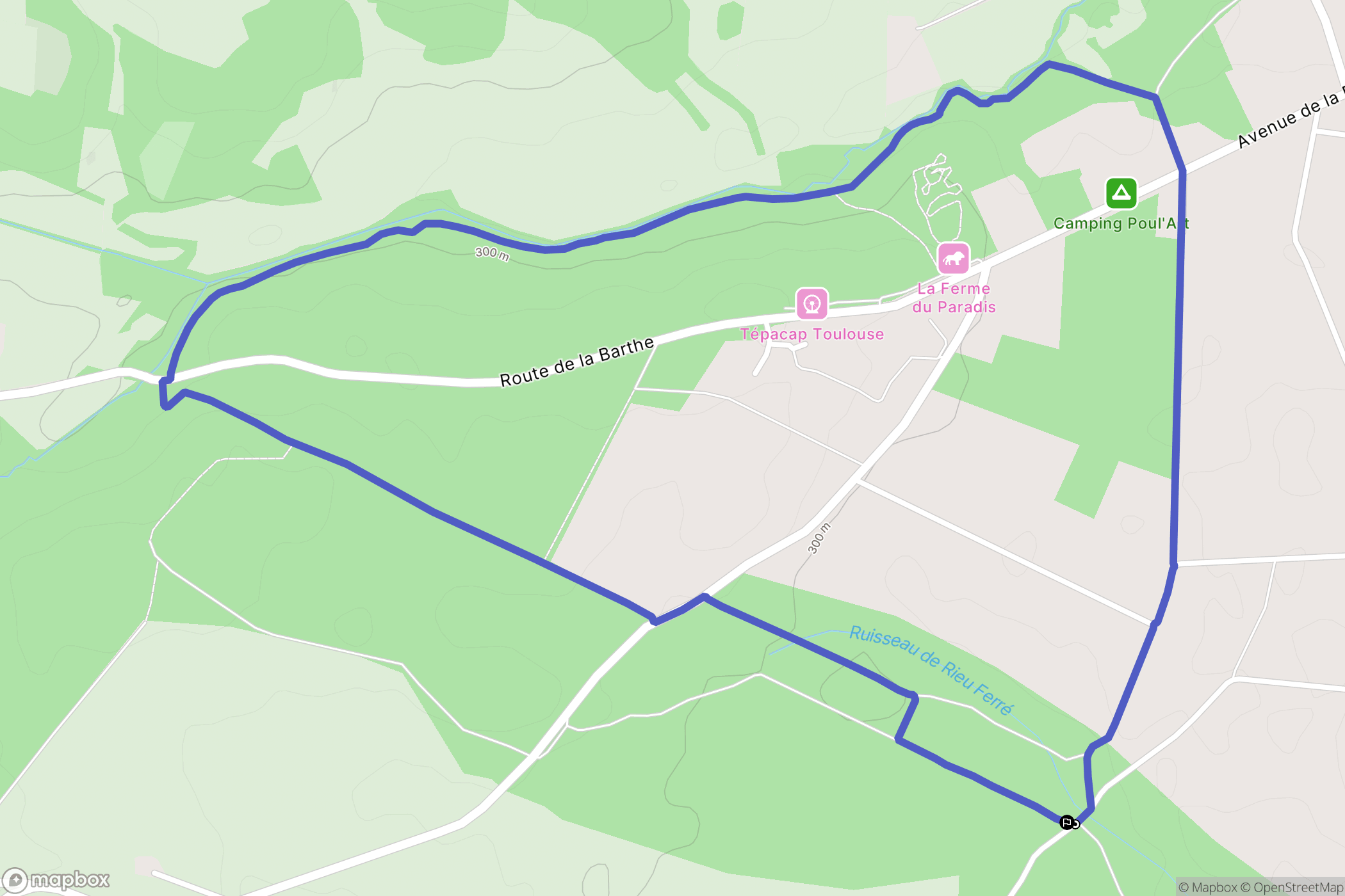 Rieumes : carte du parcours de randonnée - France