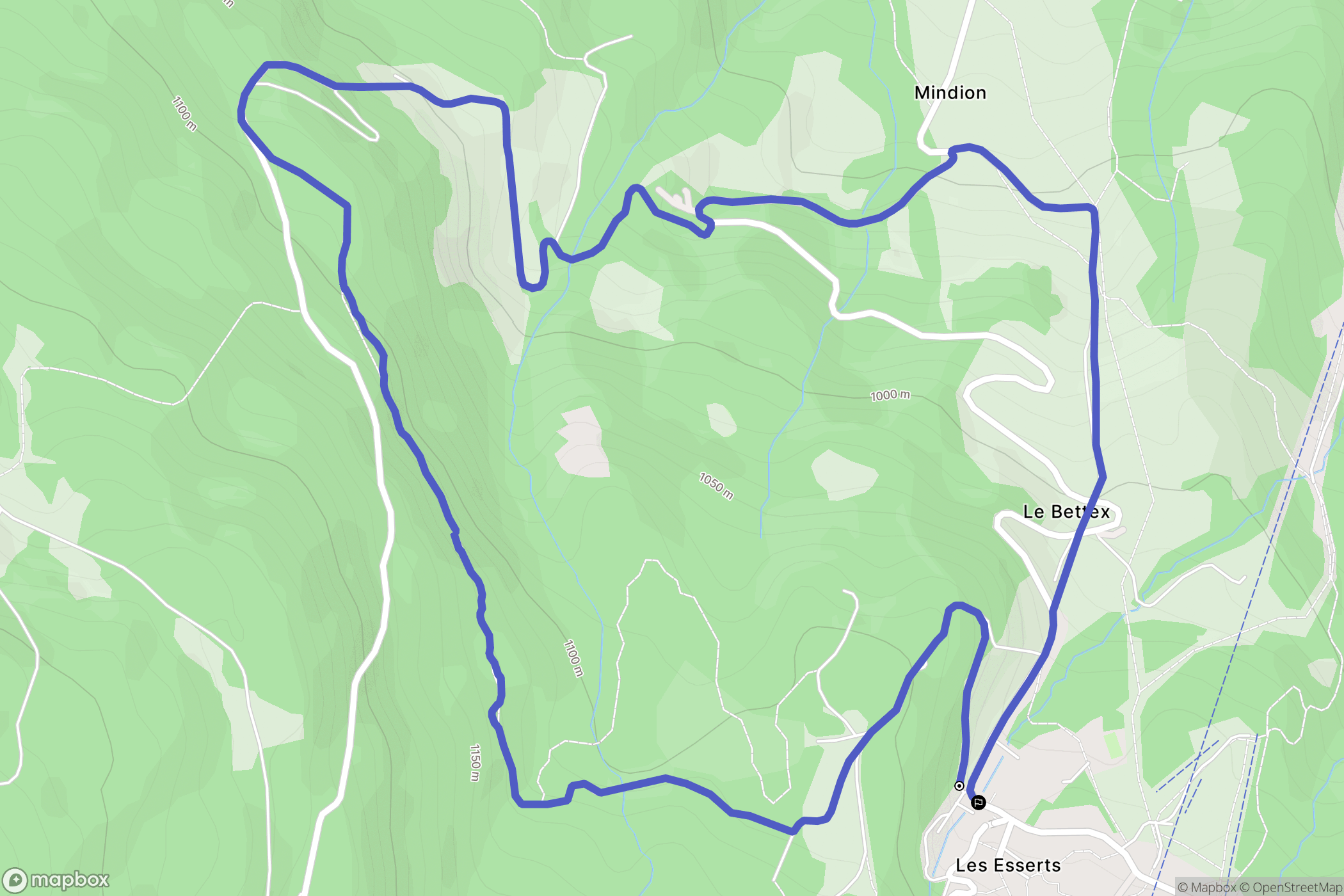 Morillon : carte du parcours de randonnée - France
