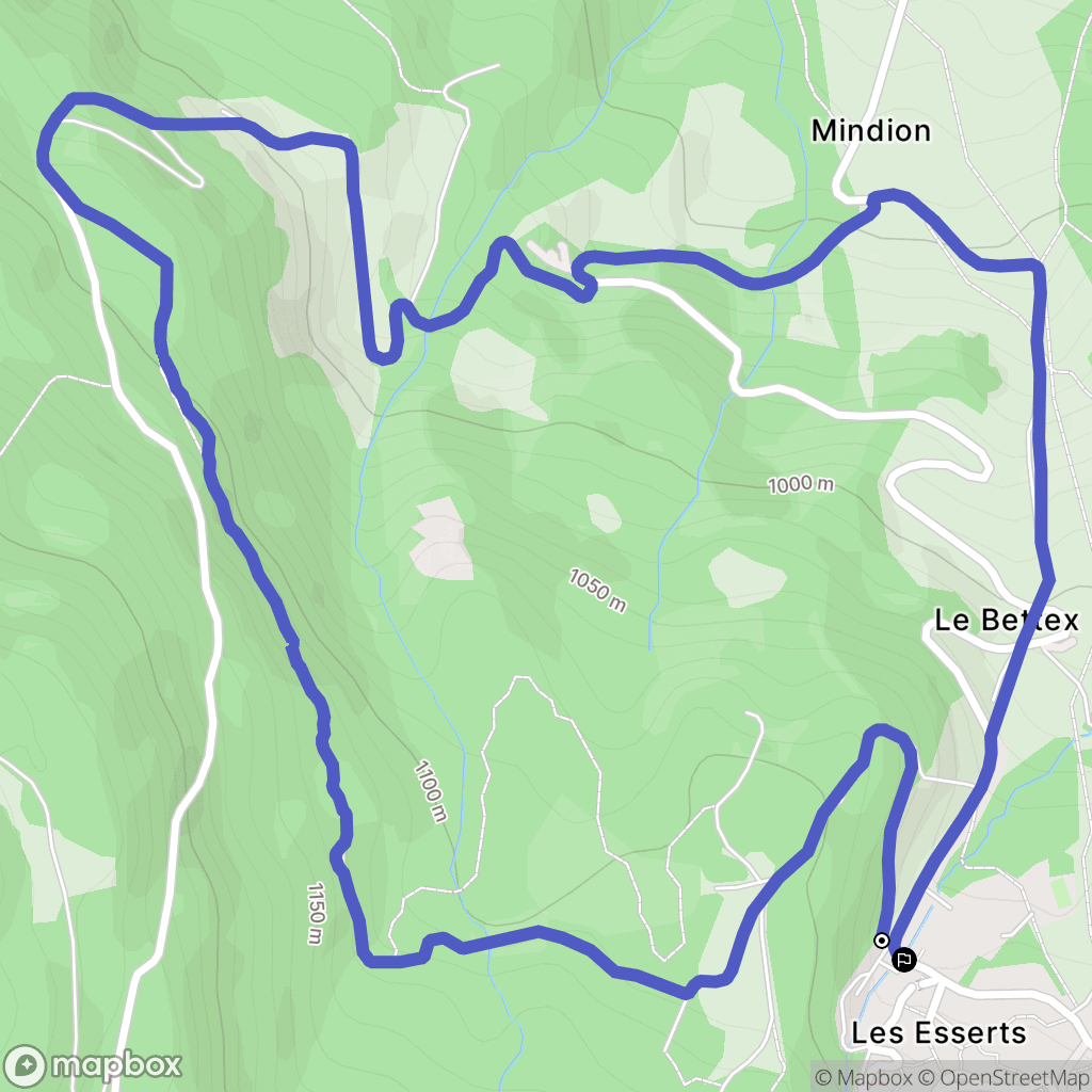 Morillon : carte du parcours de randonnée - France
