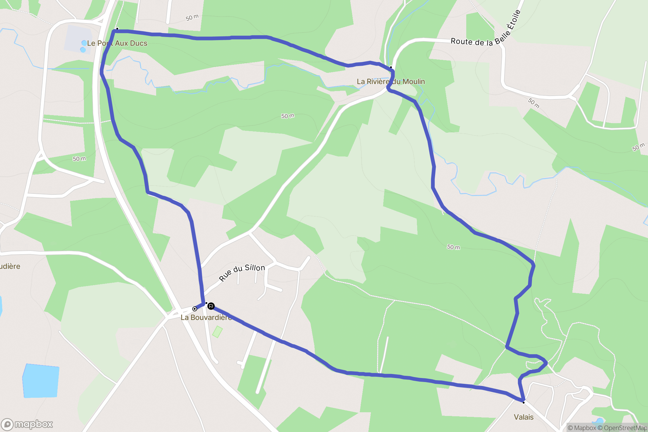 Vigneux-de-Bretagne : carte du parcours de randonnée - France
