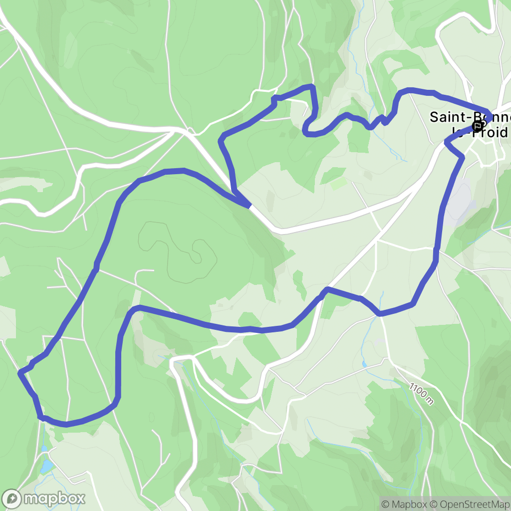 Saint-Bonnet-le-Froid : carte du parcours de randonnée - France