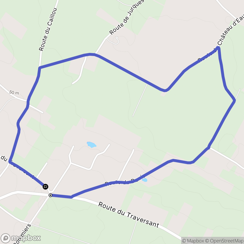 Sainte-Bazeille : carte du parcours de randonnée - France