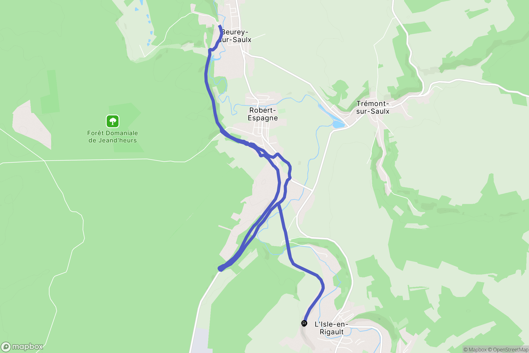 Lisle-en-Rigault : carte du parcours de randonnée - France