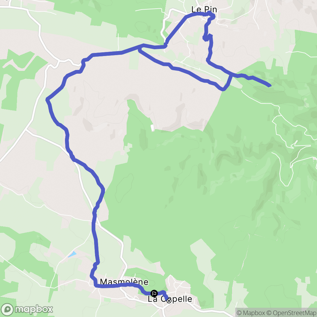 La Capelle-et-Masmolène : carte du parcours de randonnée - France