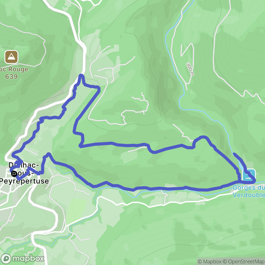 Duilhac-sous-Peyrepertuse : carte du parcours de randonnée - France