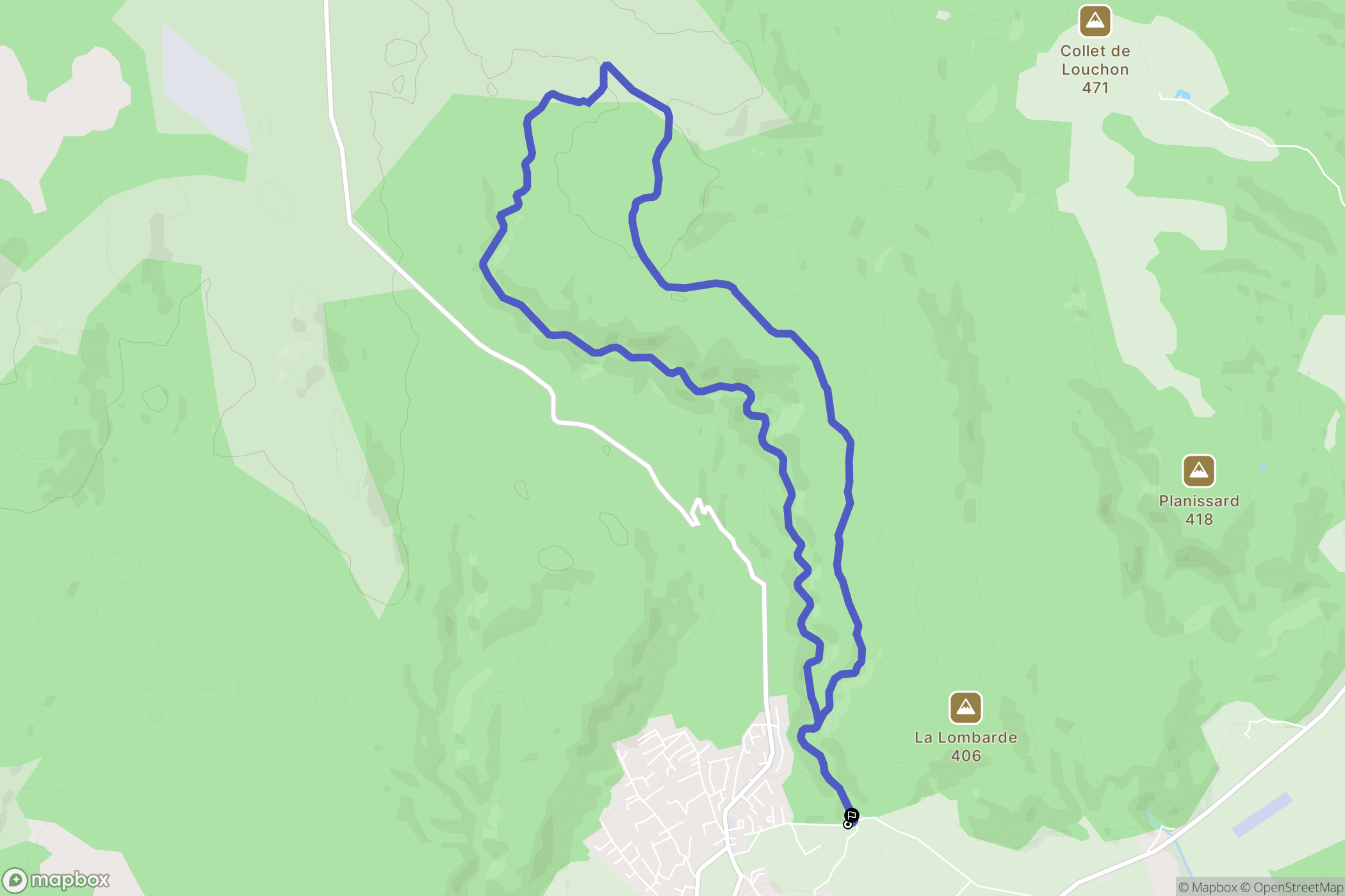 Seillons-Source-d'Argens : carte du parcours de randonnée - France