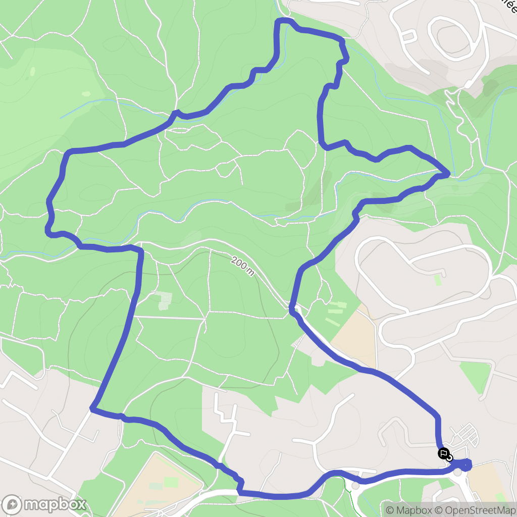 Valbonne : carte du parcours de randonnée - France