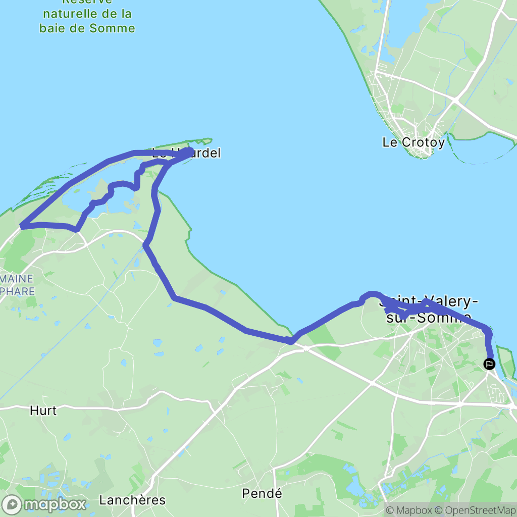 Saint-Valery-sur-Somme : carte du parcours de randonnée - France