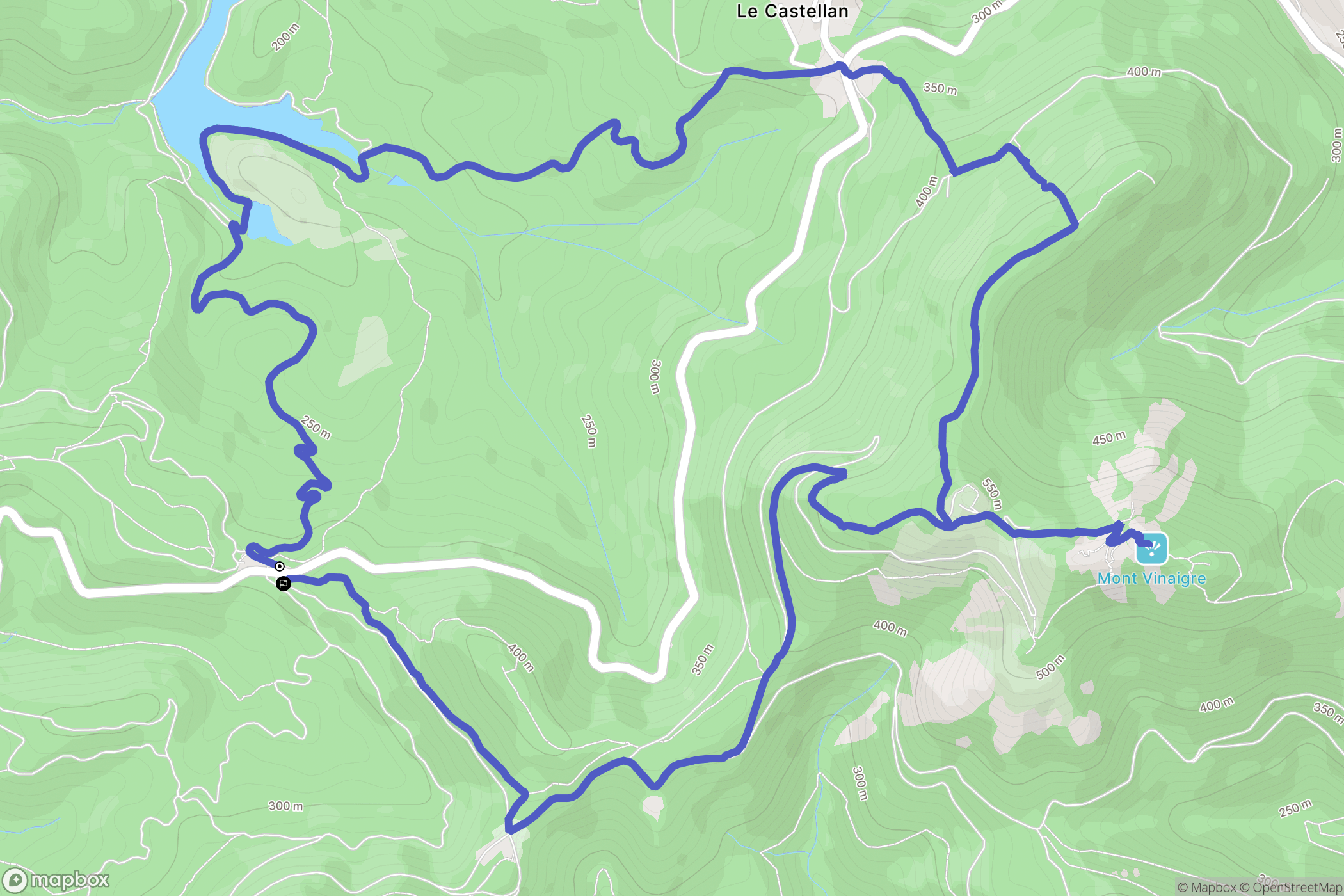 Fréjus : carte du parcours de randonnée - France
