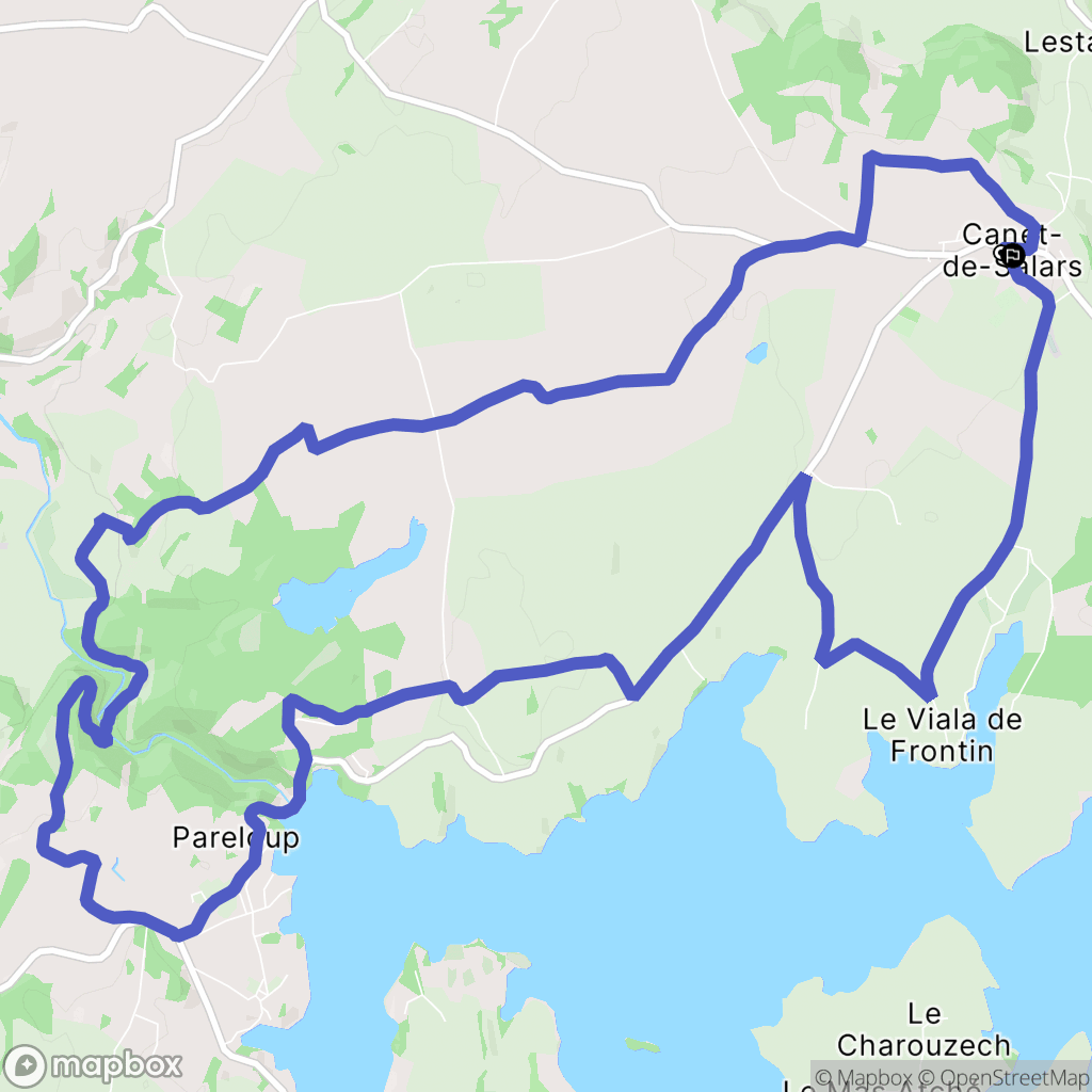 Canet-de-Salars : carte du parcours de randonnée - France