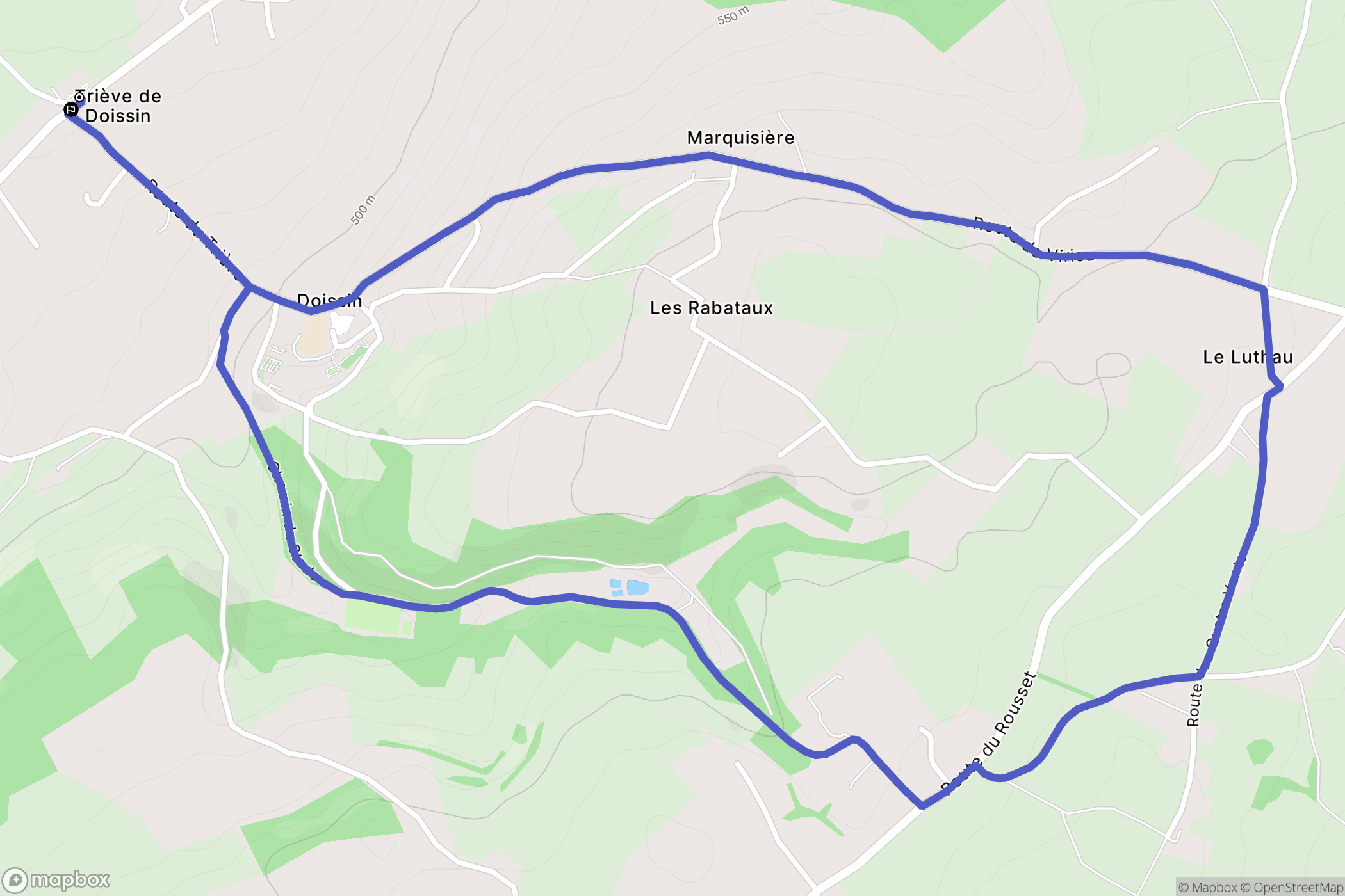 Doissin : carte du parcours de randonnée - France