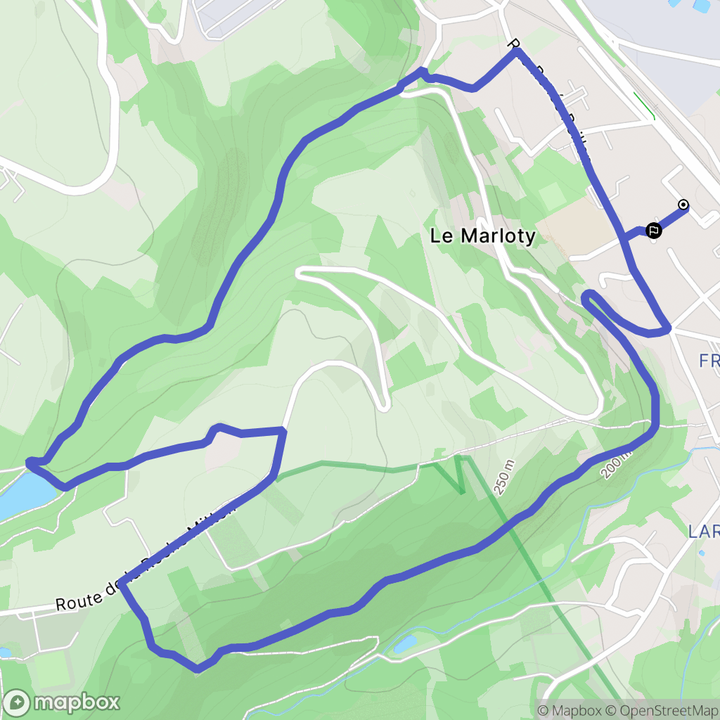 Givors : carte du parcours de randonnée - France