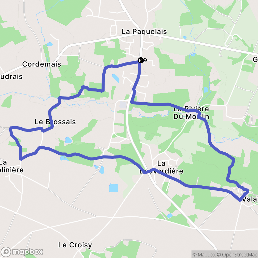Vigneux-de-Bretagne : carte du parcours de randonnée - France