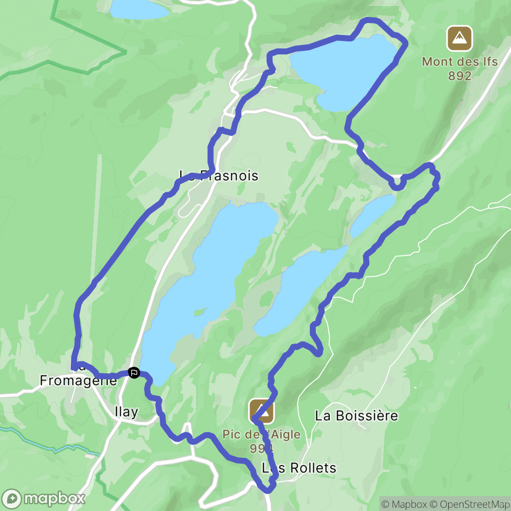 La Chaux-du-Dombief : carte du parcours de randonnée - France