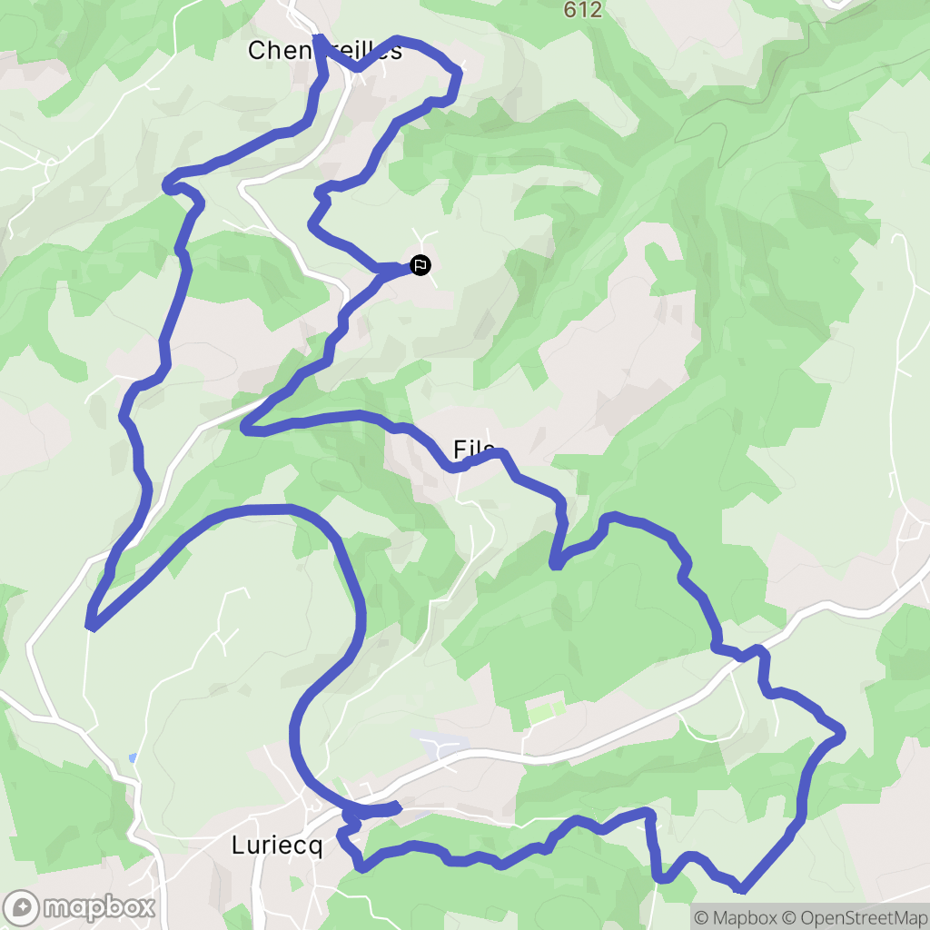 Chenereilles : carte du parcours de randonnée - France