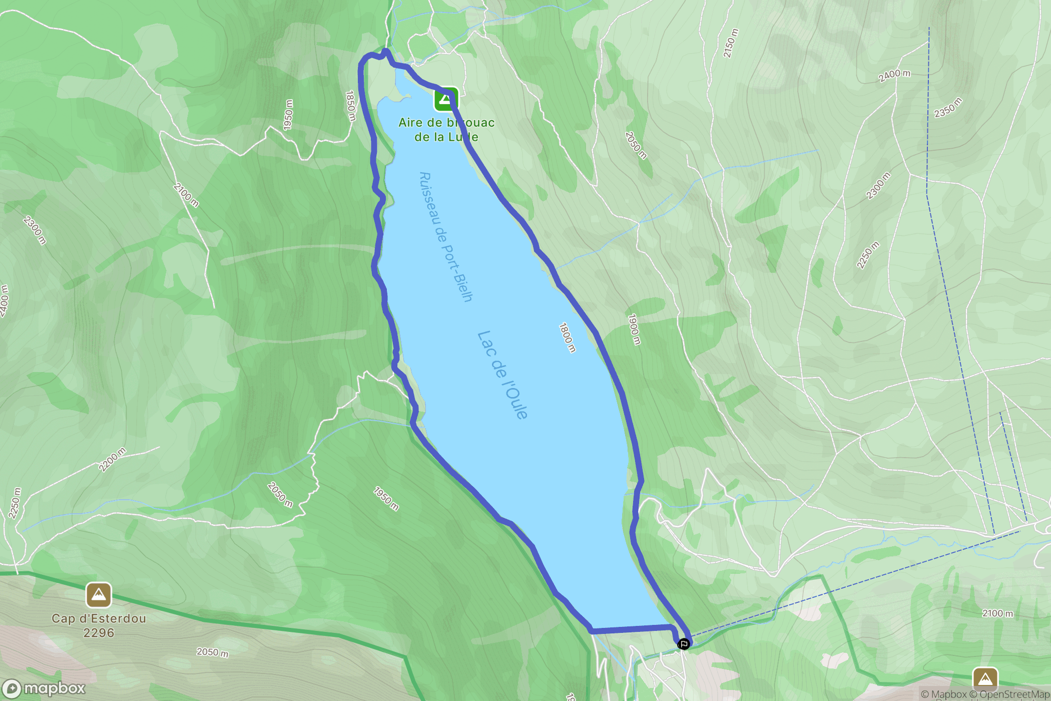 Saint-Lary-Soulan : carte du parcours de randonnée - France