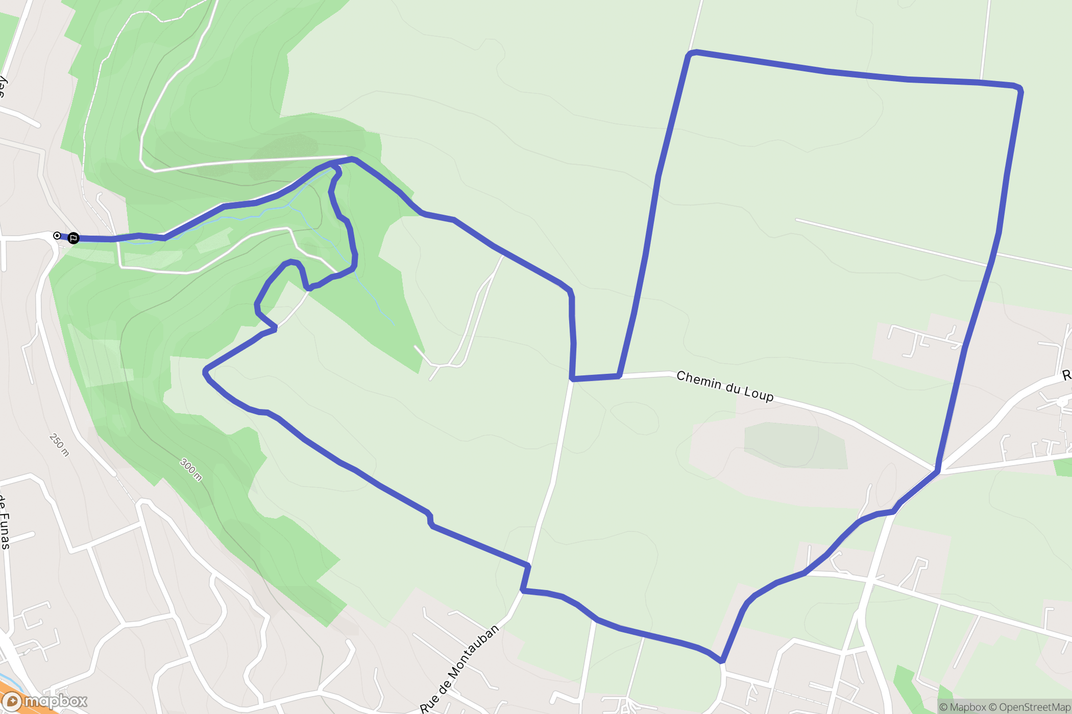 Bourgoin-Jallieu : carte du parcours de randonnée - France
