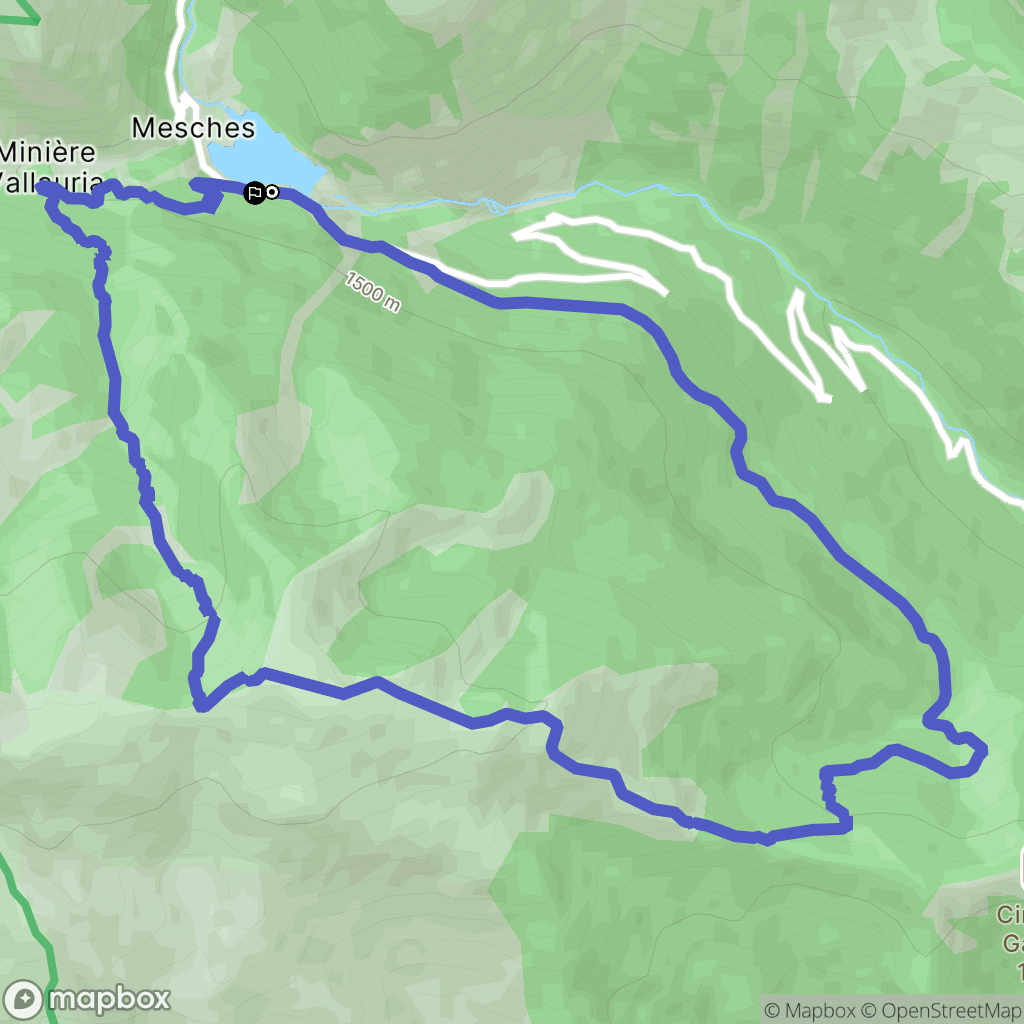 Tende : carte du parcours de randonnée - France