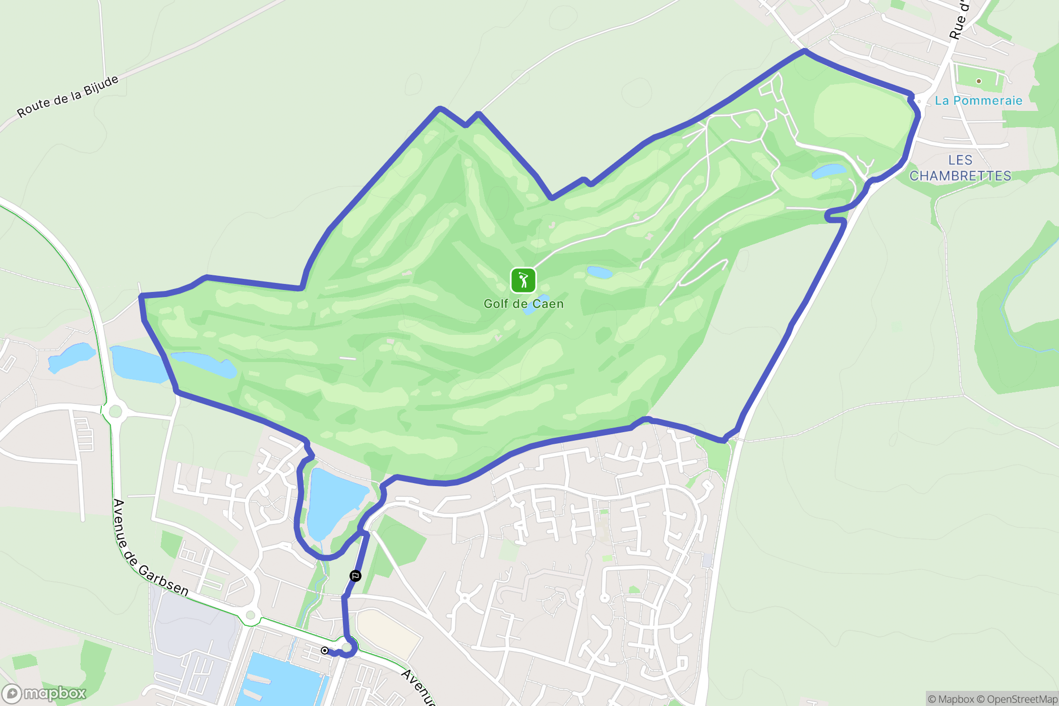 Hérouville-Saint-Clair : carte du parcours de randonnée - France