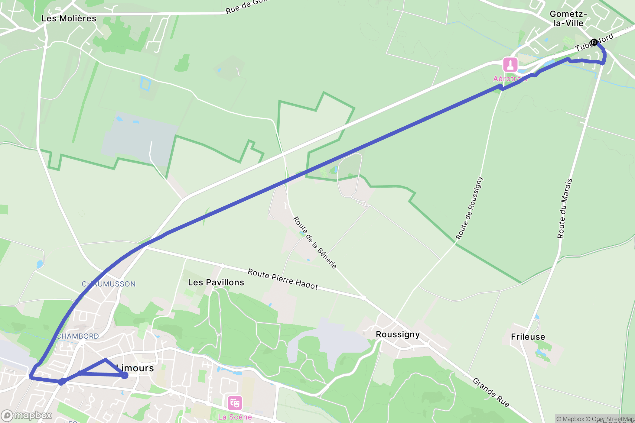 Gometz-la-Ville : carte du parcours de randonnée - France