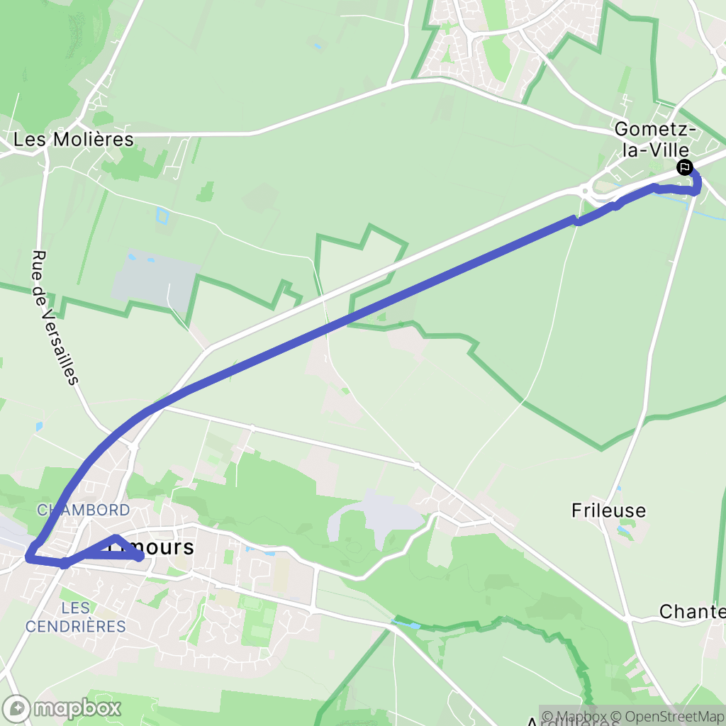 Gometz-la-Ville : carte du parcours de randonnée - France