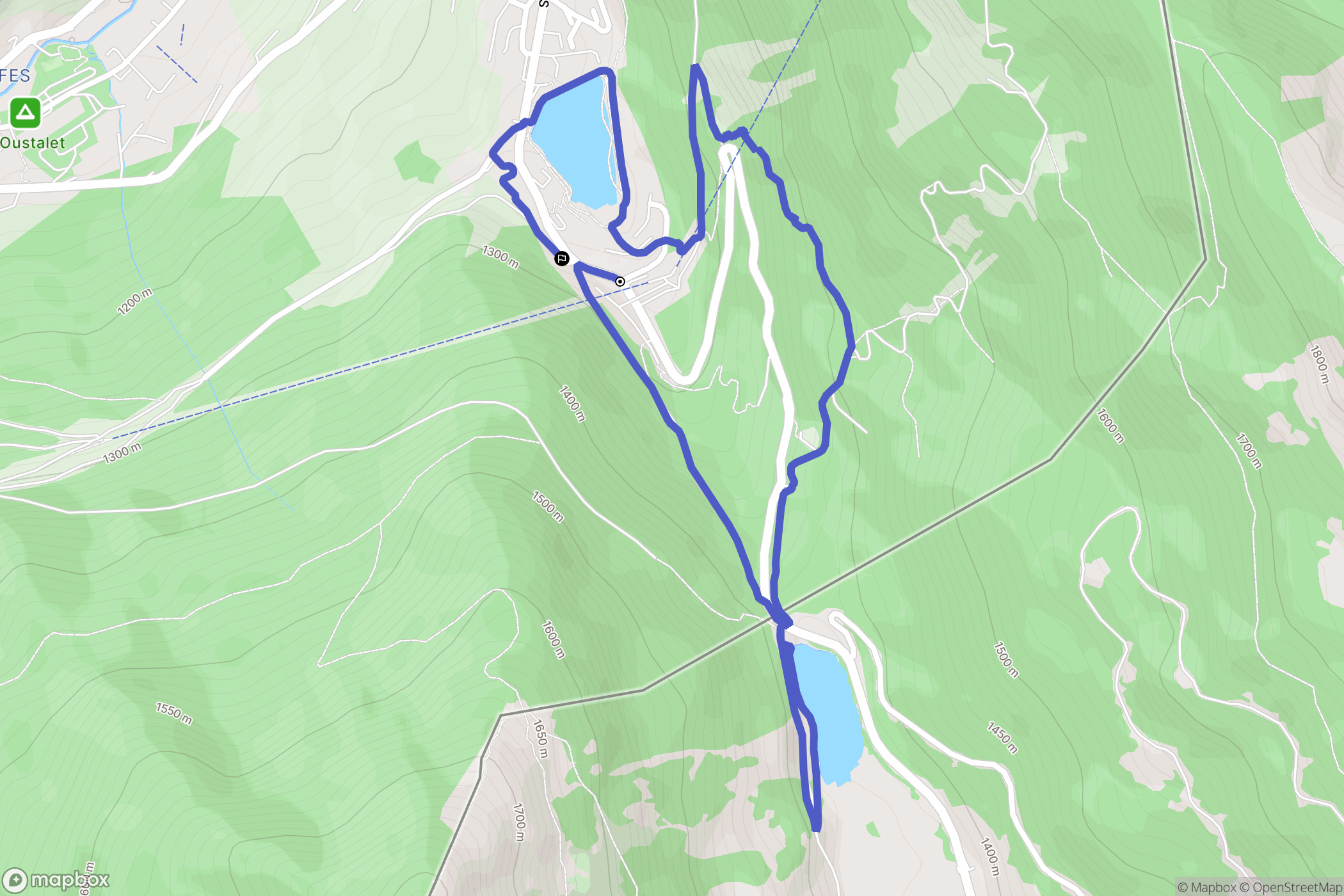 Châtel : carte du parcours de randonnée - France