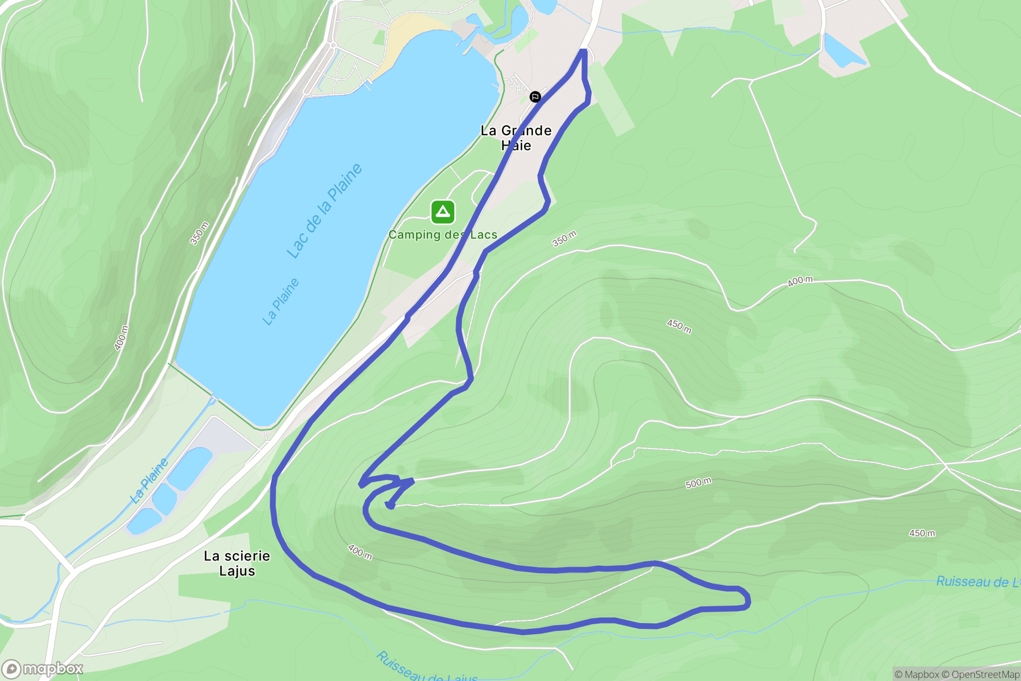 Celles-sur-Plaine : carte du parcours de randonnée - France