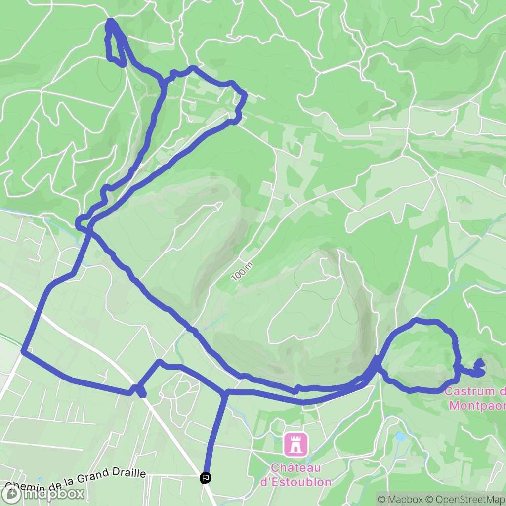 Fontvieille : carte du parcours de randonnée - France