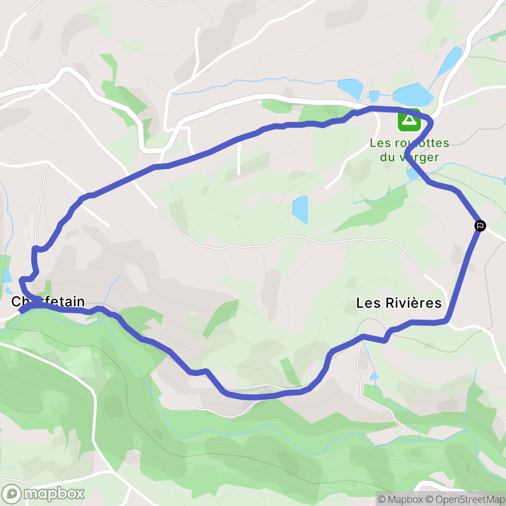 Bessenay : carte du parcours de randonnée - France