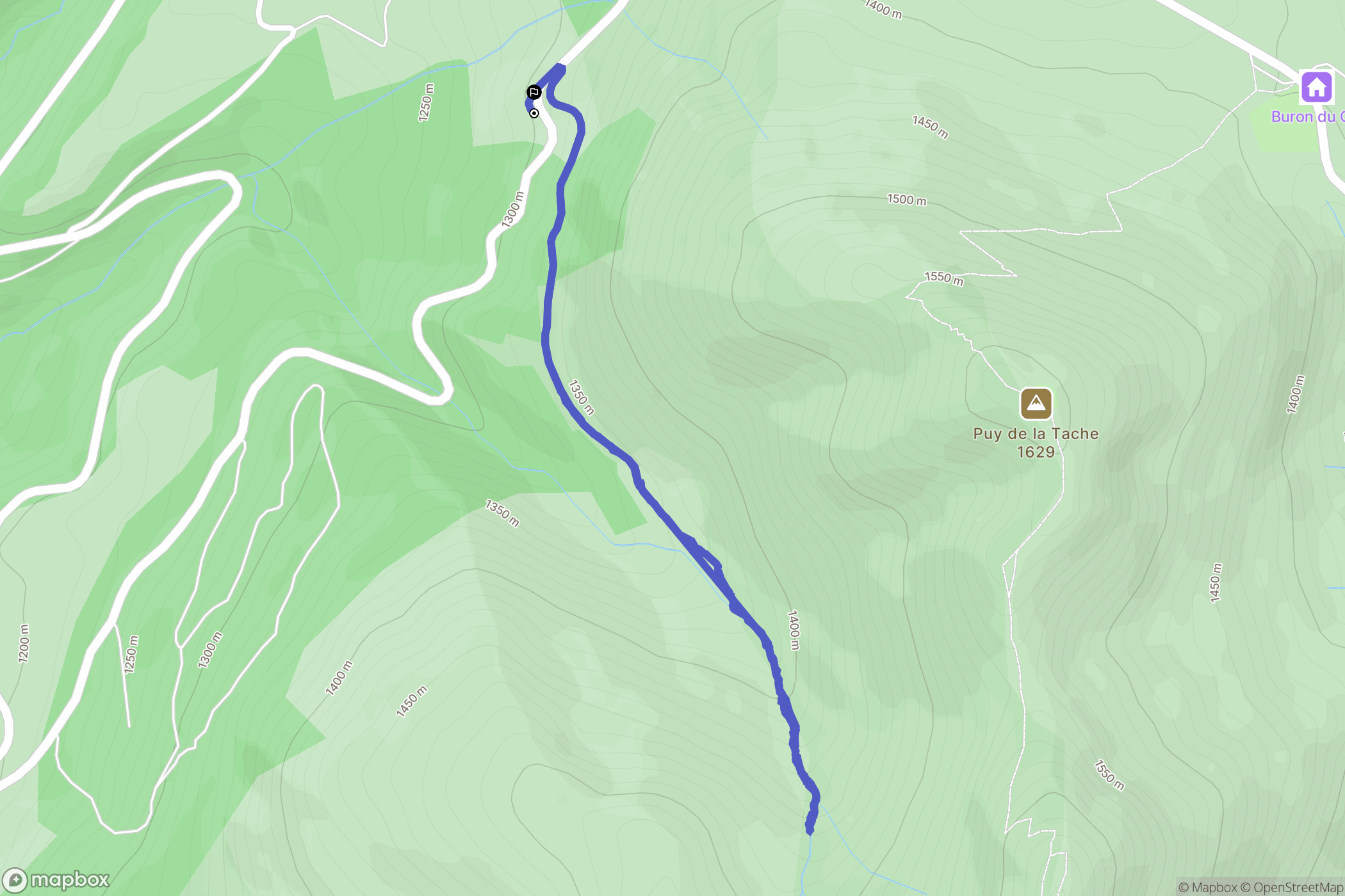 Mont-Dore : carte du parcours de randonnée - France