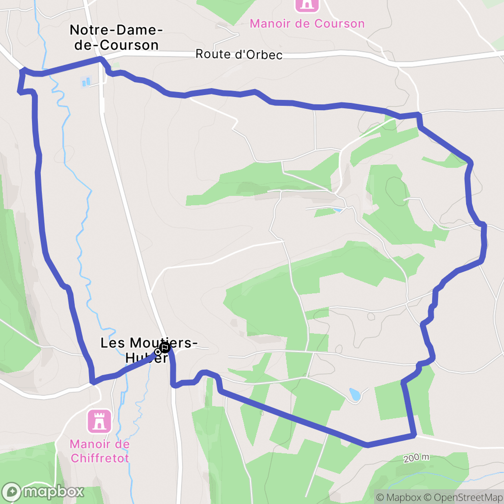 Livarot-Pays-d'Auge : carte du parcours de randonnée - France
