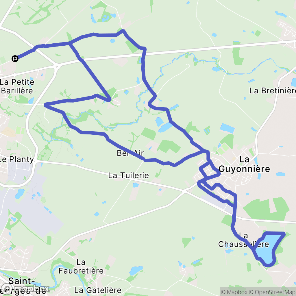 Montaigu-Vendée : carte du parcours de randonnée - France