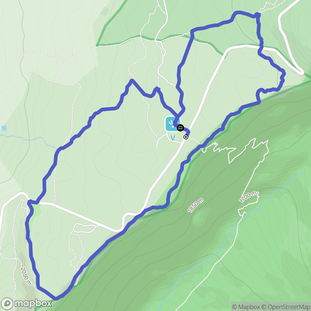 Le Tampon : carte du parcours de randonnée - France